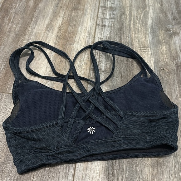 Athleta Blue Textured Sports Bra XXS - Picture 3 of 6